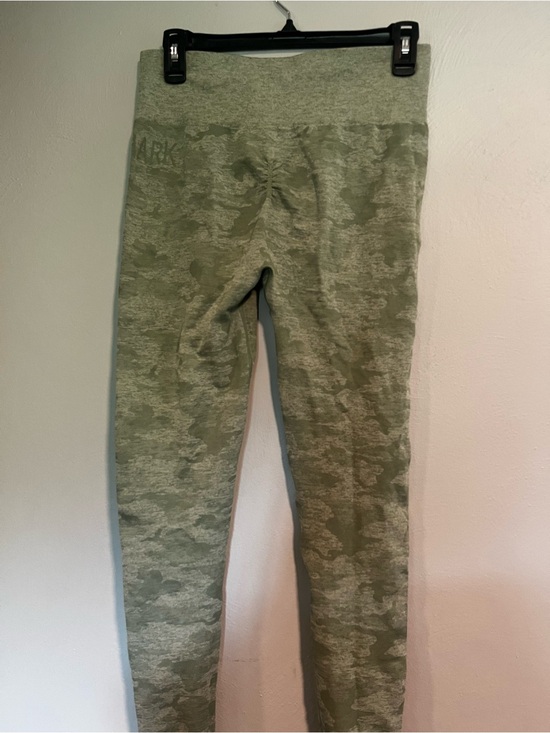 Gymshark Pants - Gymshark  Olive Camo Seamless Leggings - Moss Green